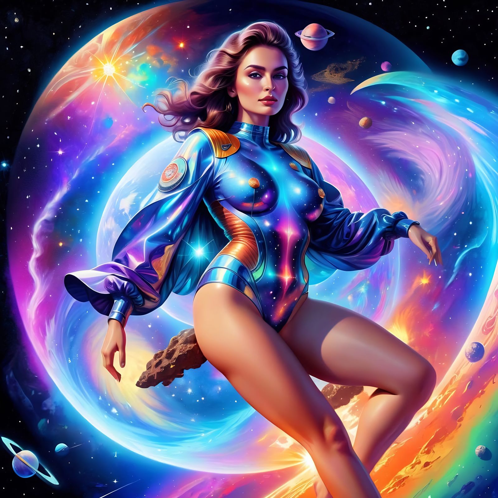 Cosmic Serbian Goddess Illuminates Galactic Transformation