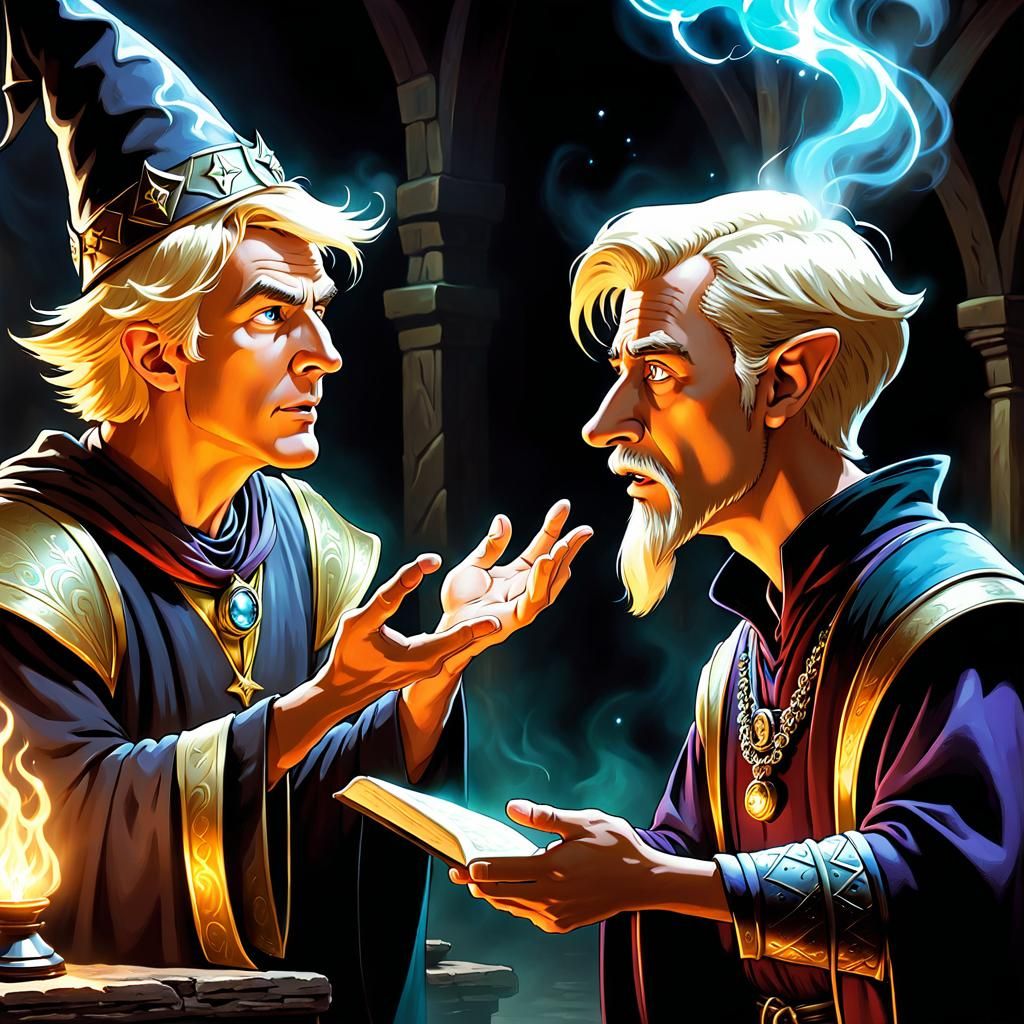 Overwhelmed Wizard Master in Fantasy Art