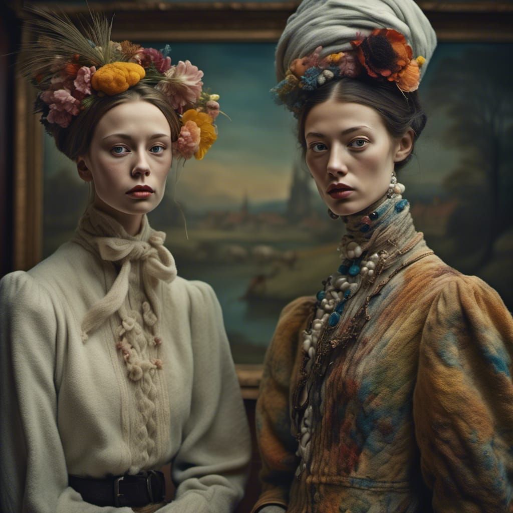 Polychromatic Abstract Blending Cycles in Digital Matte Pain...