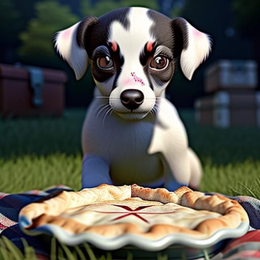 Cuty Pie Piebald Puppy Wants A Piece Of the Pie ⁴