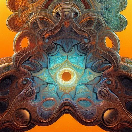 Dynamic Fractal Art in Comic Book Style