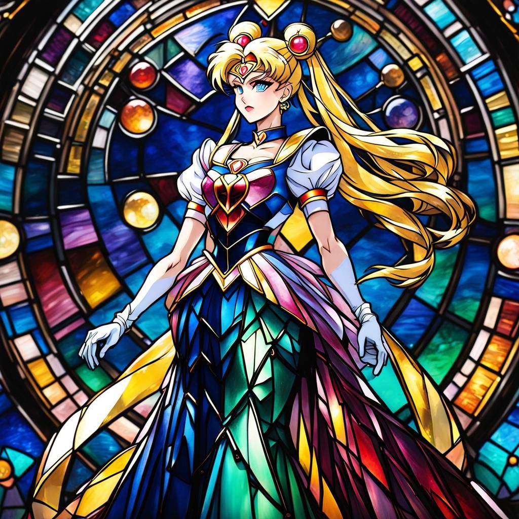 Sailor Moon (stained glass evening gown)