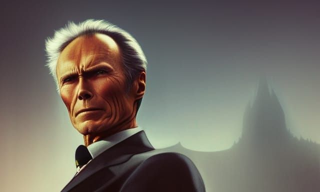 Clint Eastwood as Batman: Detailed Matte Painting