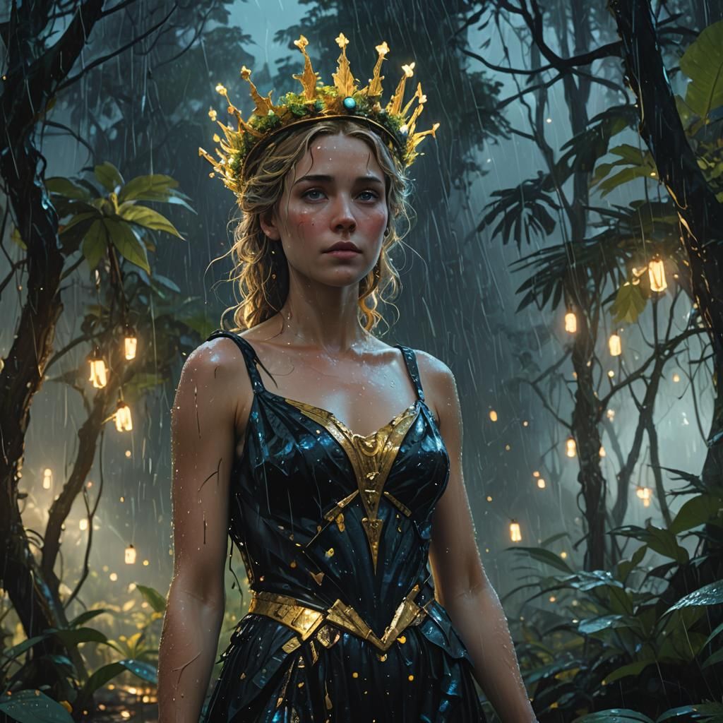 Aphrodite in a Magical Rainforest: Matte Painting