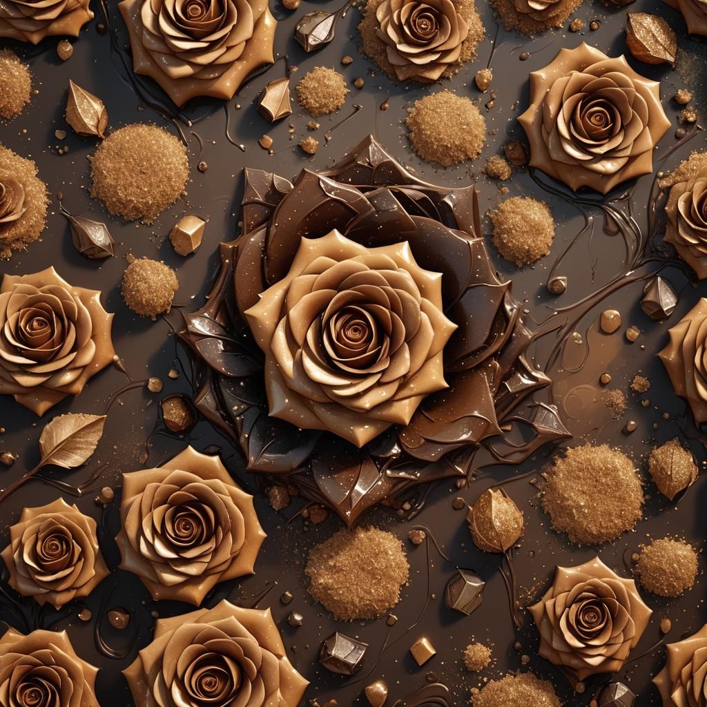 Brown Sugar Rose in Detailed Matte Painting Style