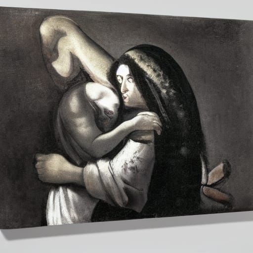 Vampire Amidst Shadows, a Baroque-Inspired Masterpiece