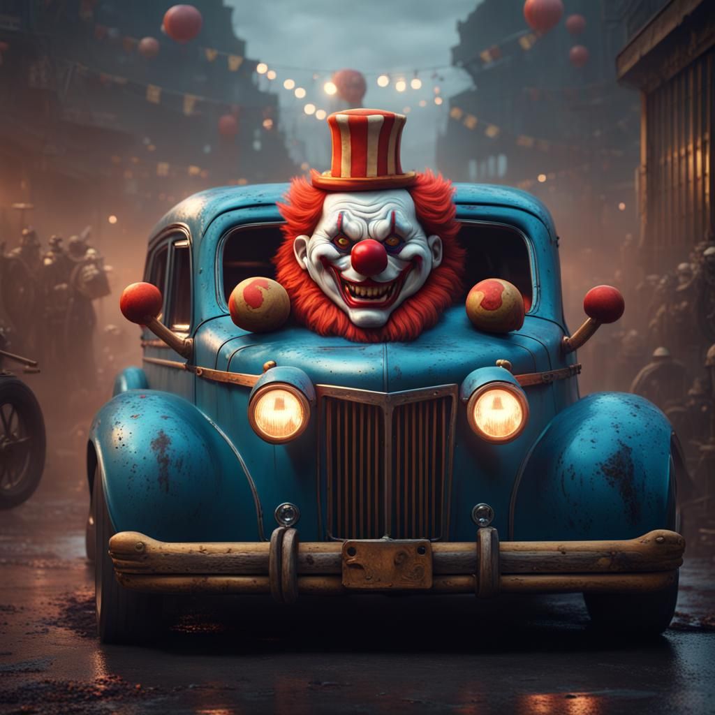 Clown Car of Cerberus Dogs: Fantasy Concept Art