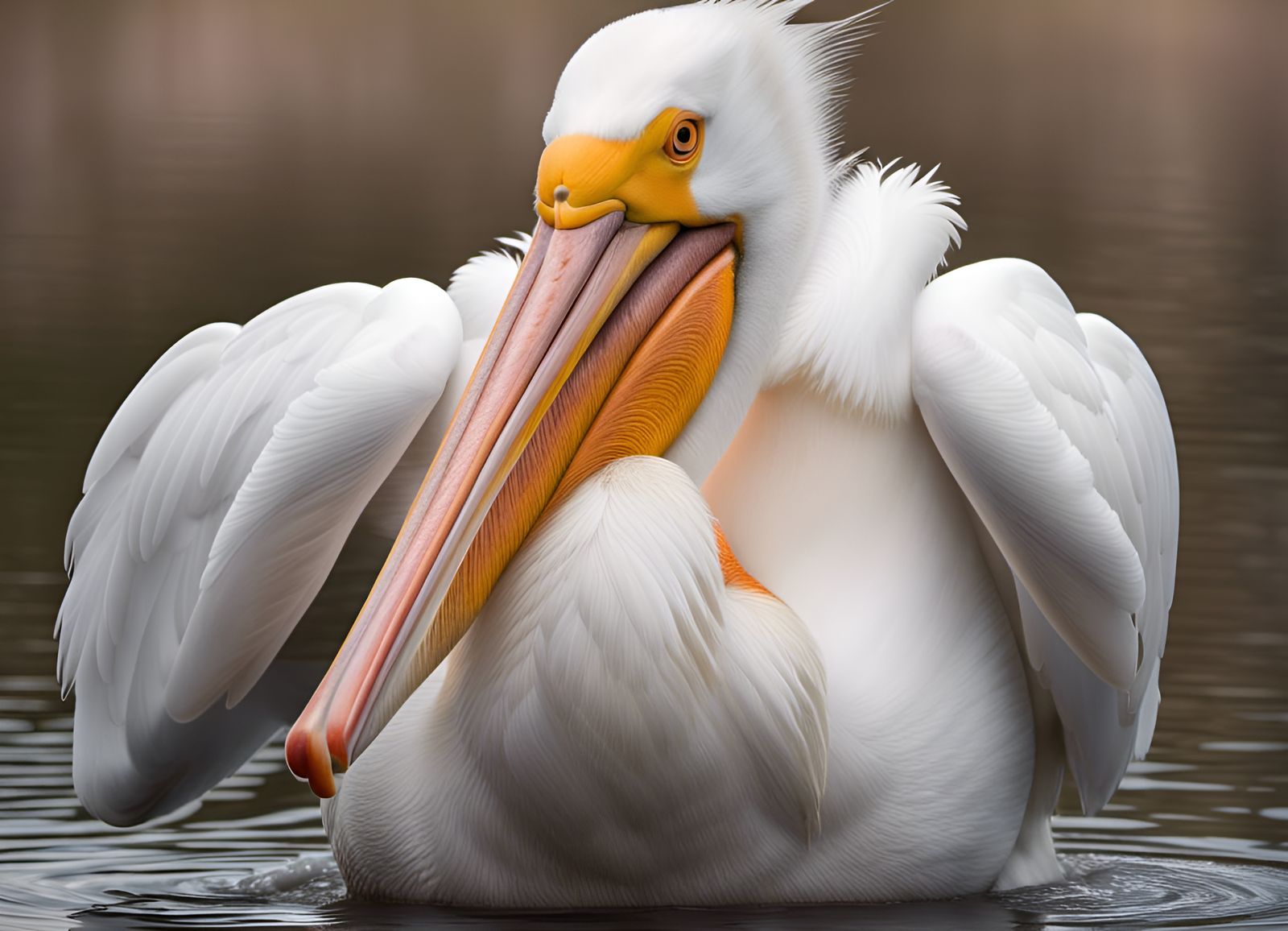 Majestic American White Pelican in Natural Light