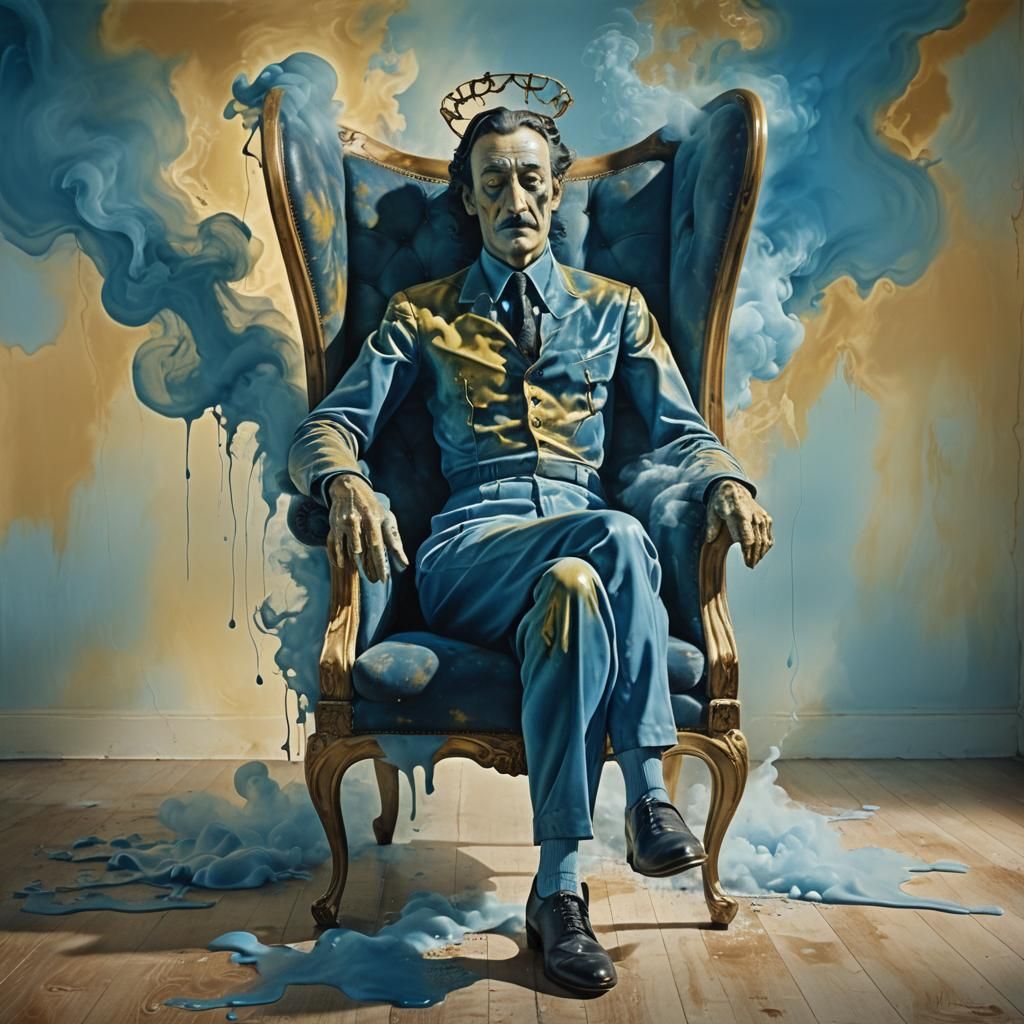 Melting Blue Angel in Surrealist Style