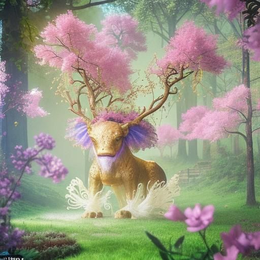 Surreal Renaissance Glamour in Vibrant 3D