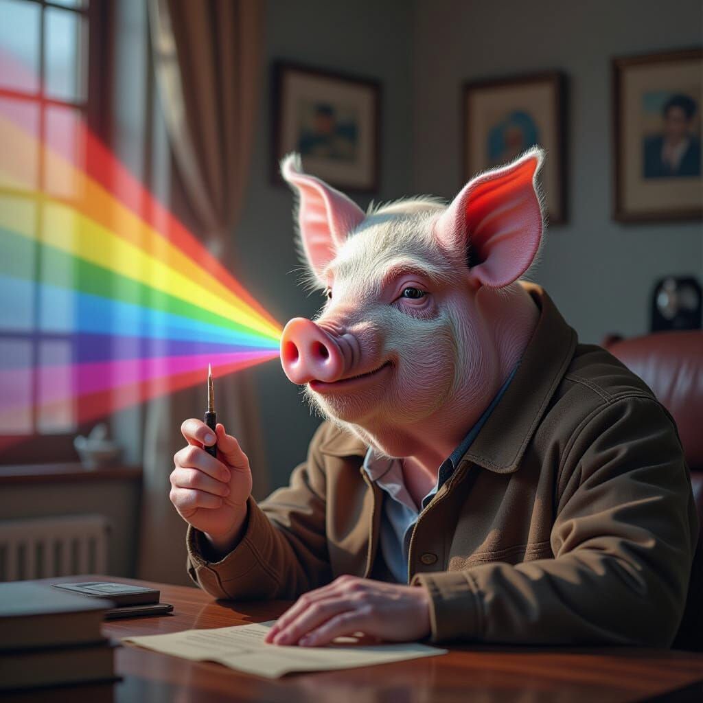 John Pork and the Rainbow Prism Light