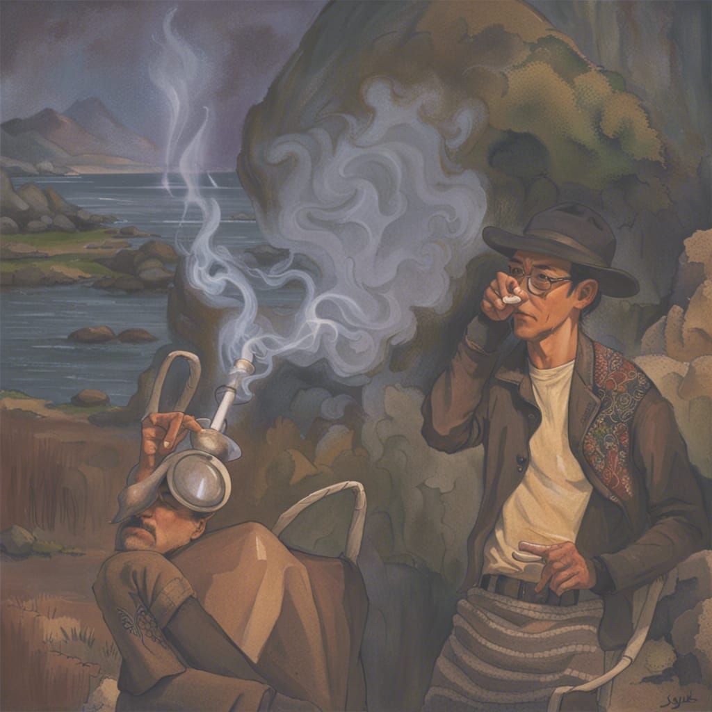 Soyjak Smoking Cigarette: Internet Meme Image