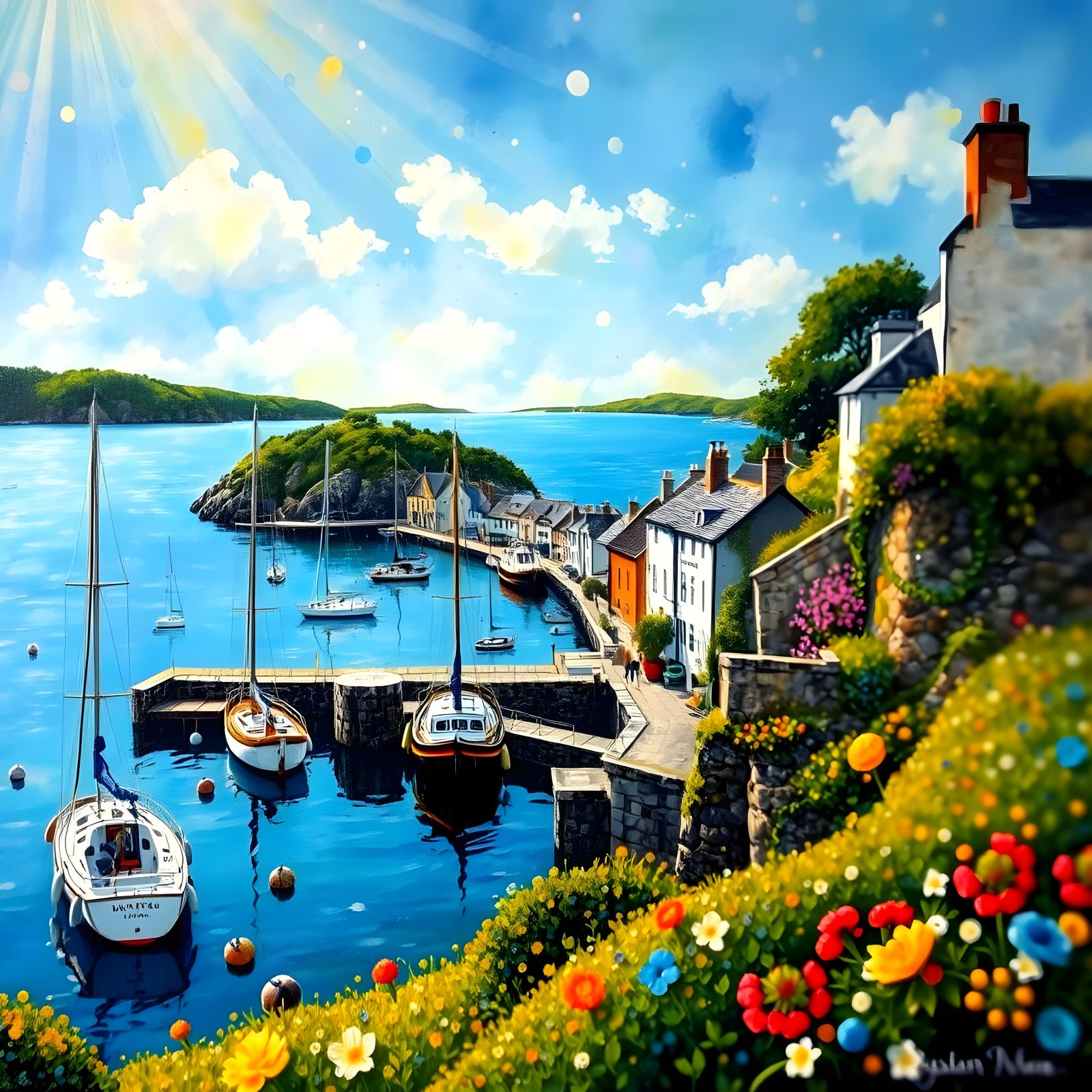 St Mawes Village Captured in Dreamy Seascape