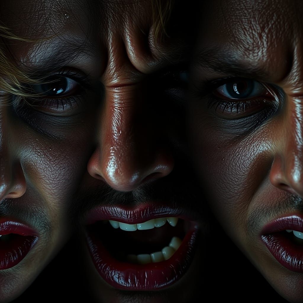 Intense Emotional Portraits in Hyperrealistic Style