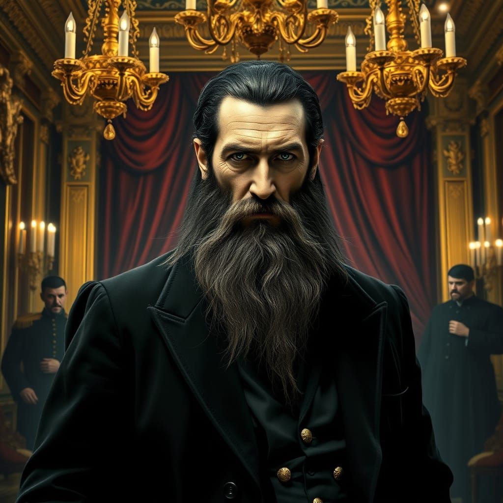 Mysterious Rasputin in Opulent Russian Palace