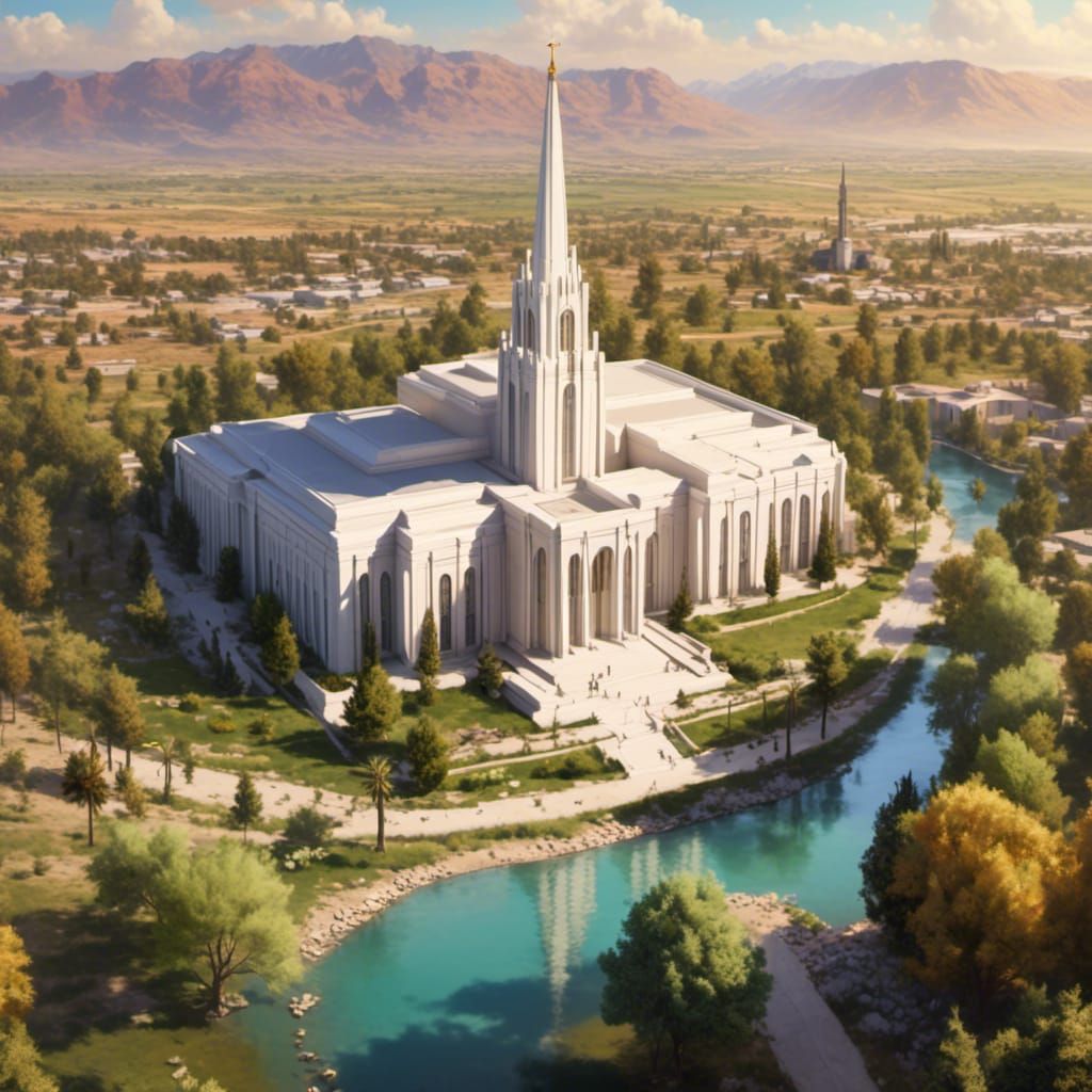 Sunny Day at Jordan River LDS Temple