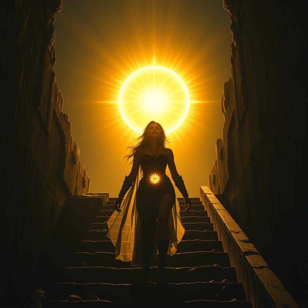 Gothic Warrior Ascends to Solar Eclipse
