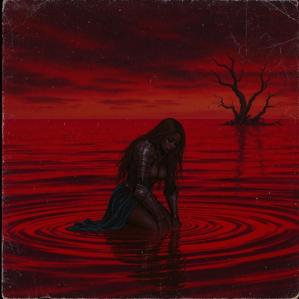 Black Knight in Red Sea: Dystopian CRT Screenshot