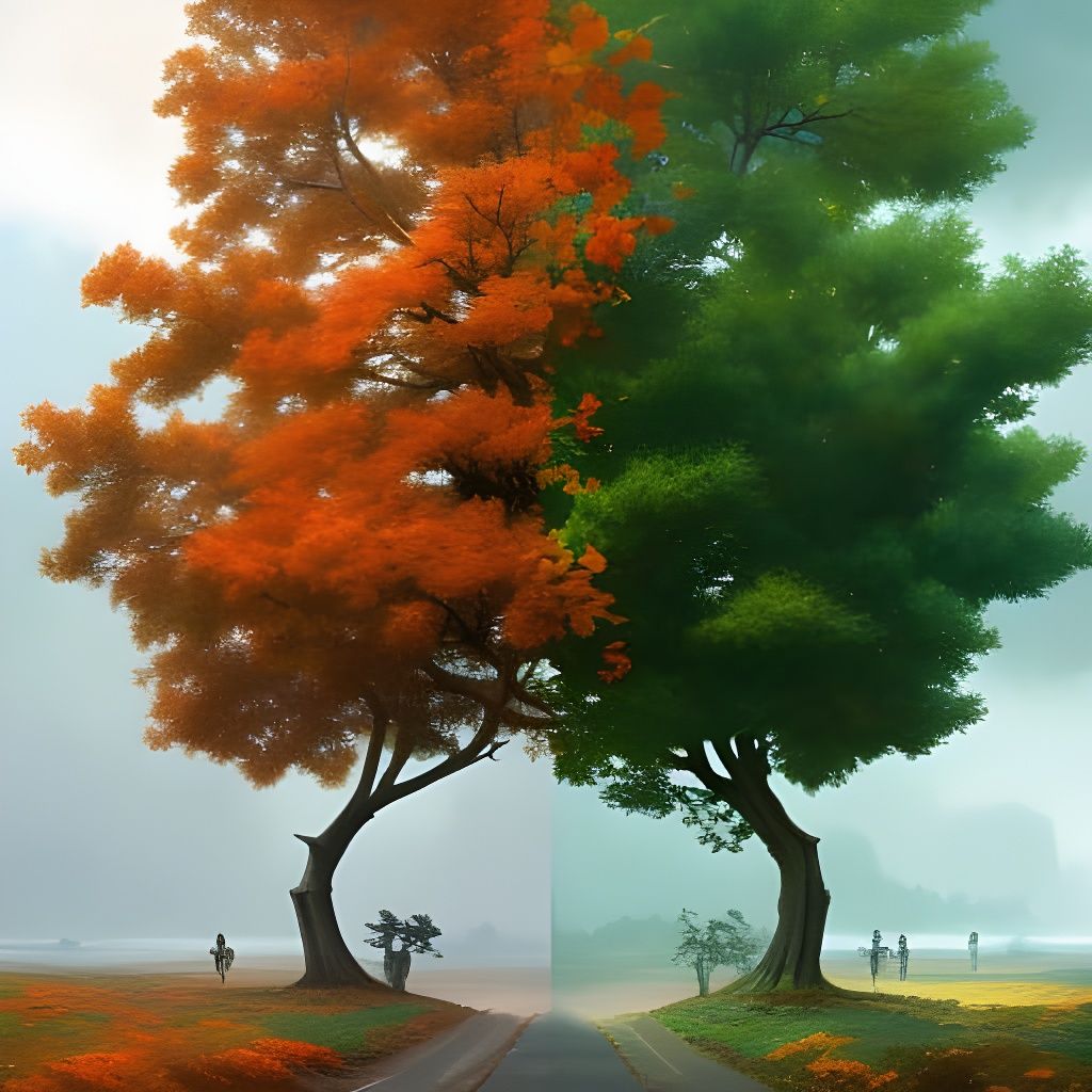 Bipartite Tree: Green and Orange Concept Art