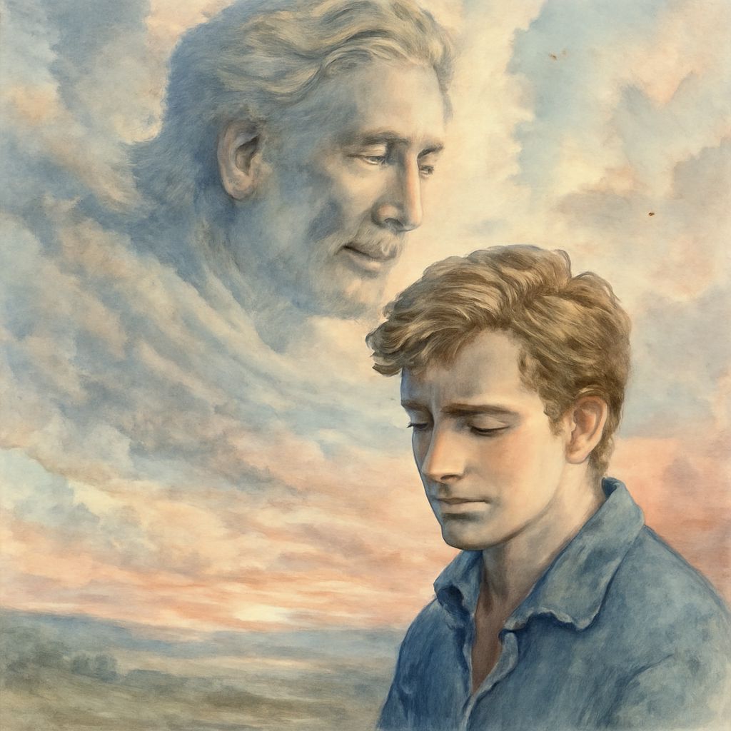 Vivid Watercolor Masterpiece: Voice Whispering in the Wind