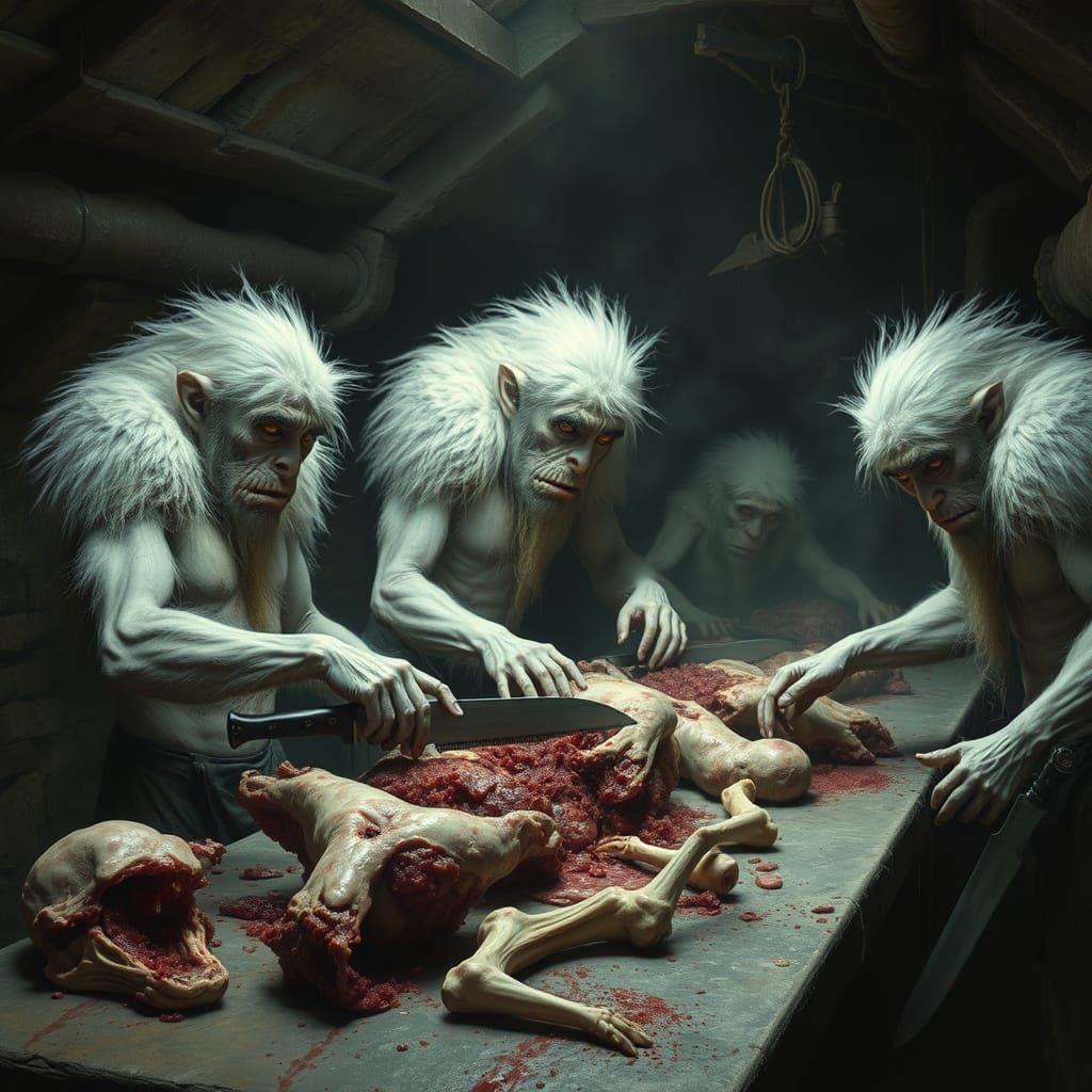 Cannibalistic Neanderthals Butcher Humans in Underground Aba...