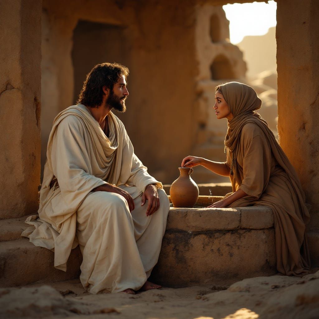 Jesus Asks for Water: A Dramatic Cinematic Scene