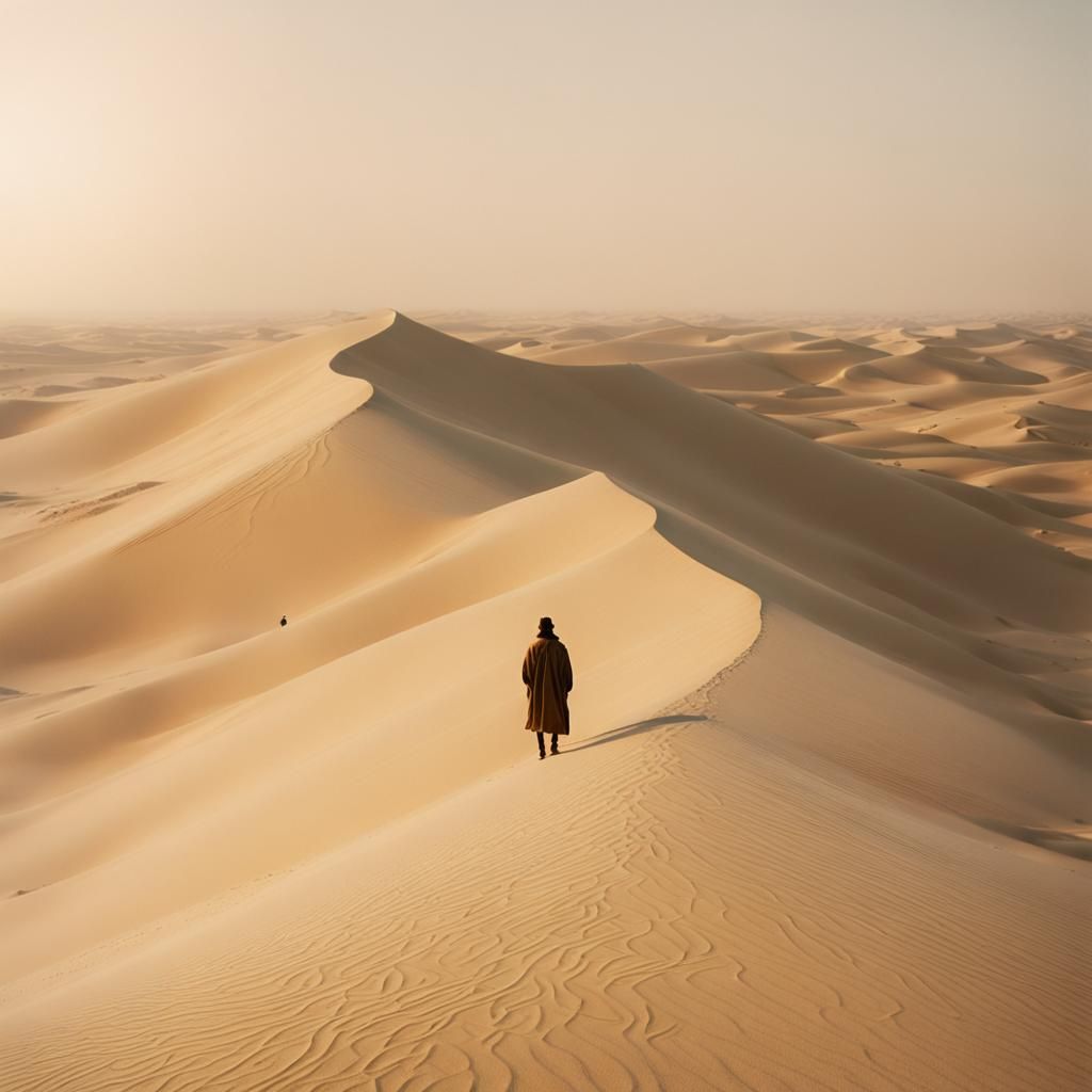 Epic Desert Sunset: A Cinematic Still