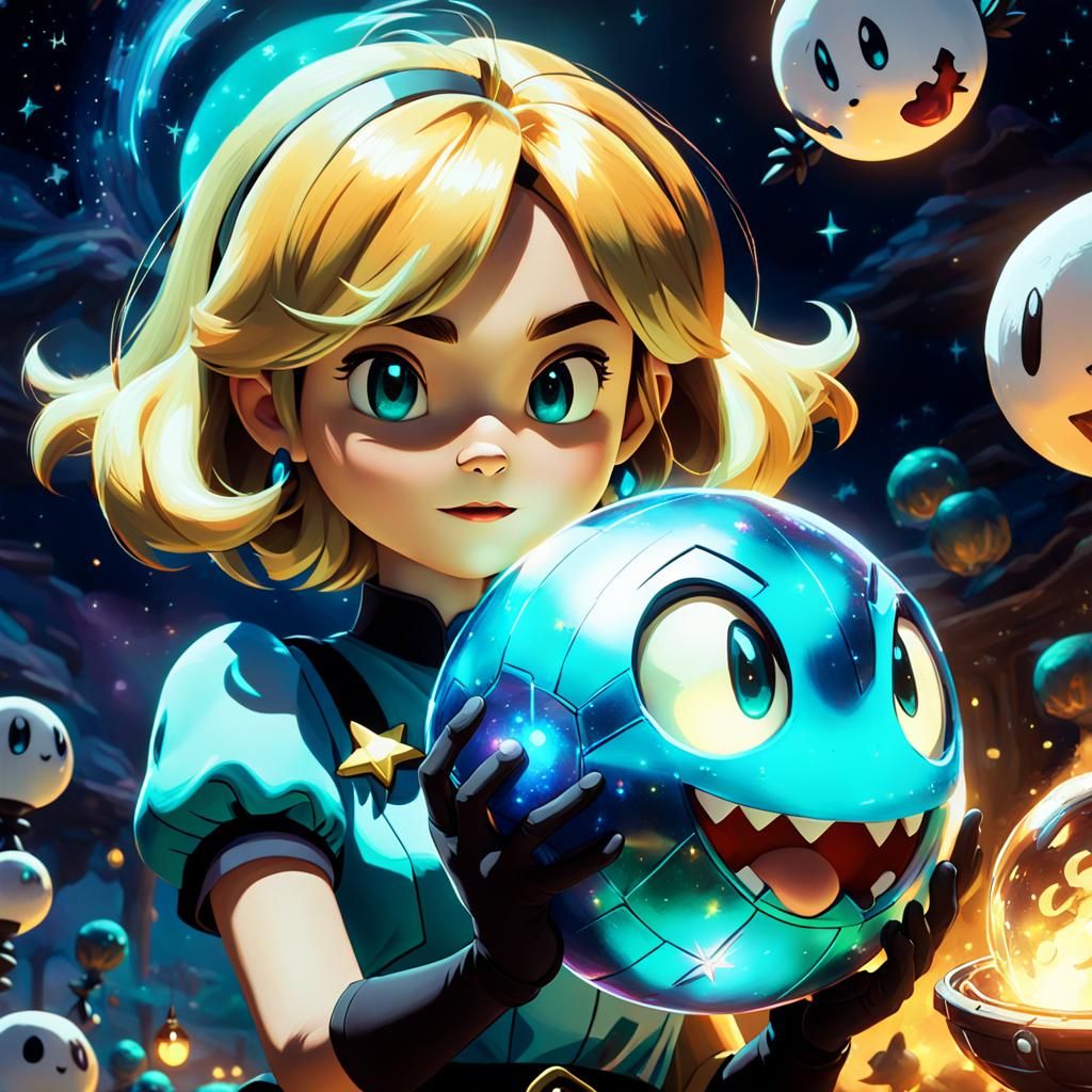 Rosalina's Ticking Bob-omb: A Cinematic Oil Painting