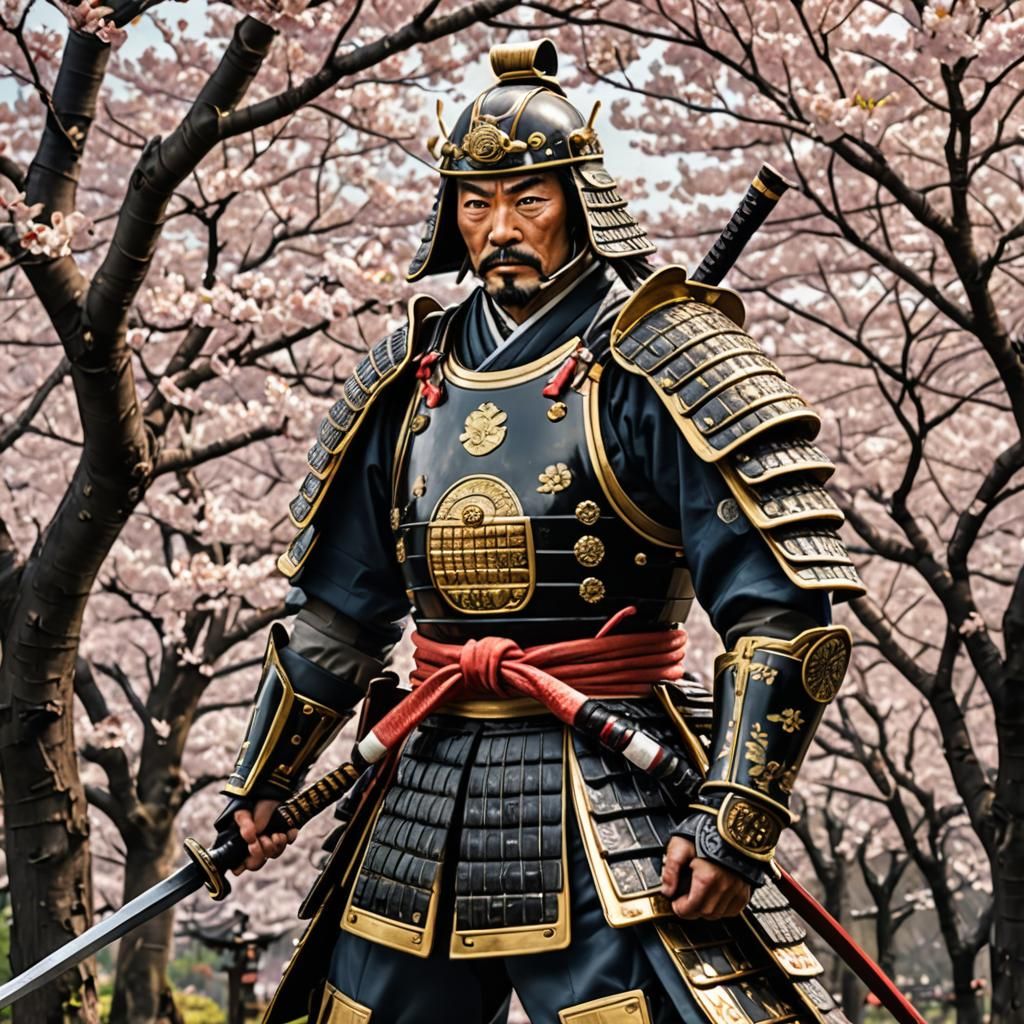 Samurai Shogun in Feudal Japan: Cinematic Film Still