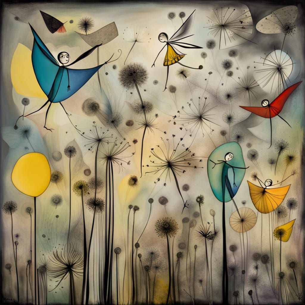 Fairies Making Wishes in Surreal Dreamscape