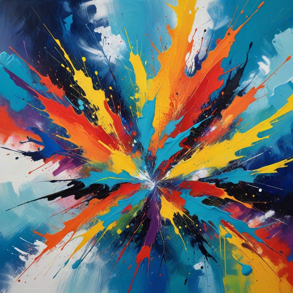 Vibrant Abstract Expressionism Sky Purging Week