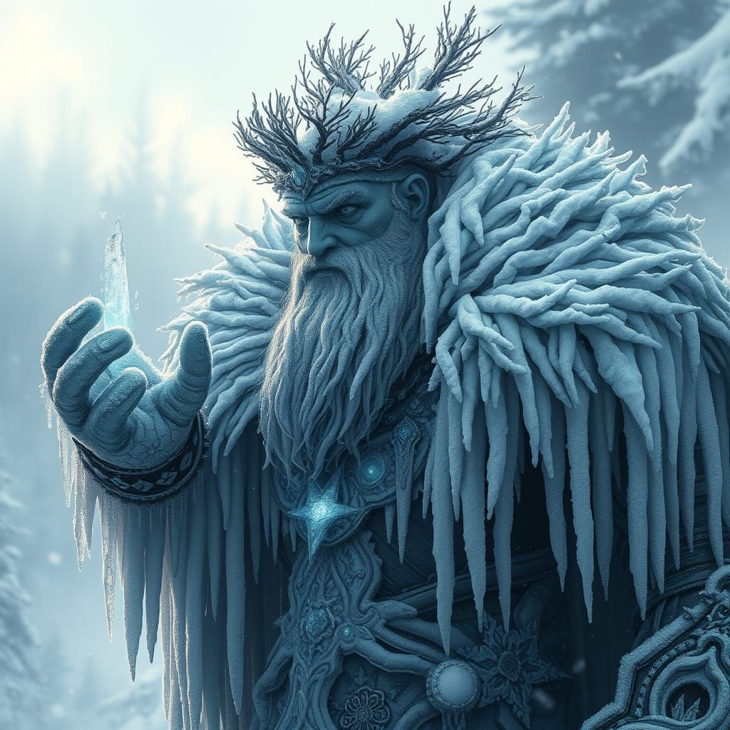 Ethereal Frost Giant King in Icy Armor