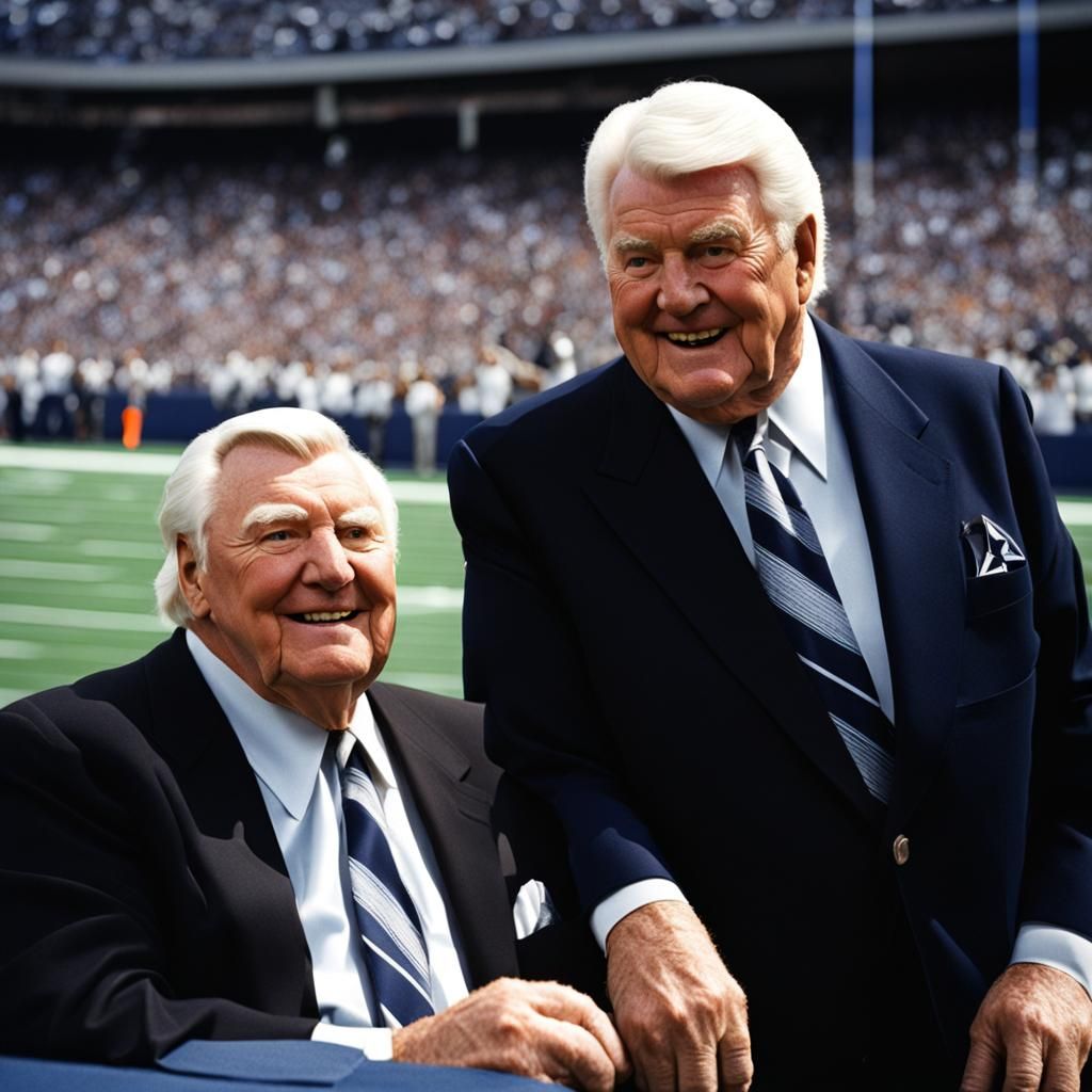 Football Commentators at Dallas Cowboys Game