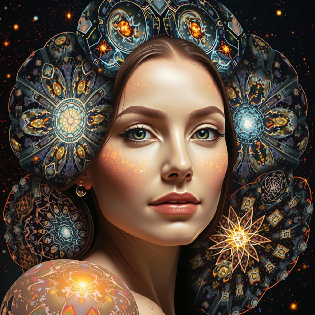 Holographic Layers in Space, Neo-Futuristic Style