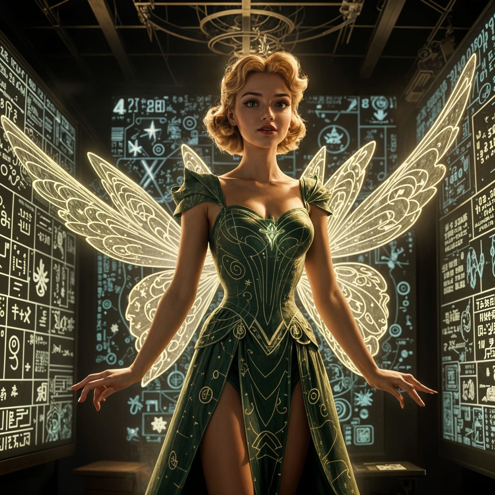 Vintage Cartoon: Tinkerbell and Data Projection