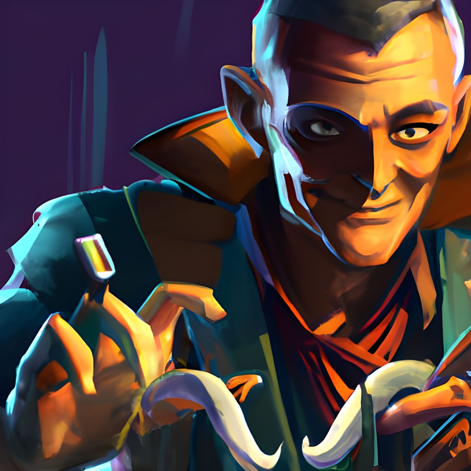 Crooked Man Crafts Vampire Puppet: Detailed Portrait