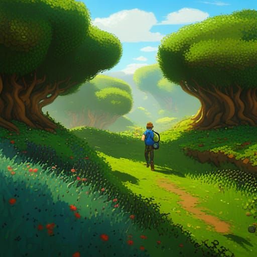 Man Plays Nintendo in Outback: Digital Matte Painting