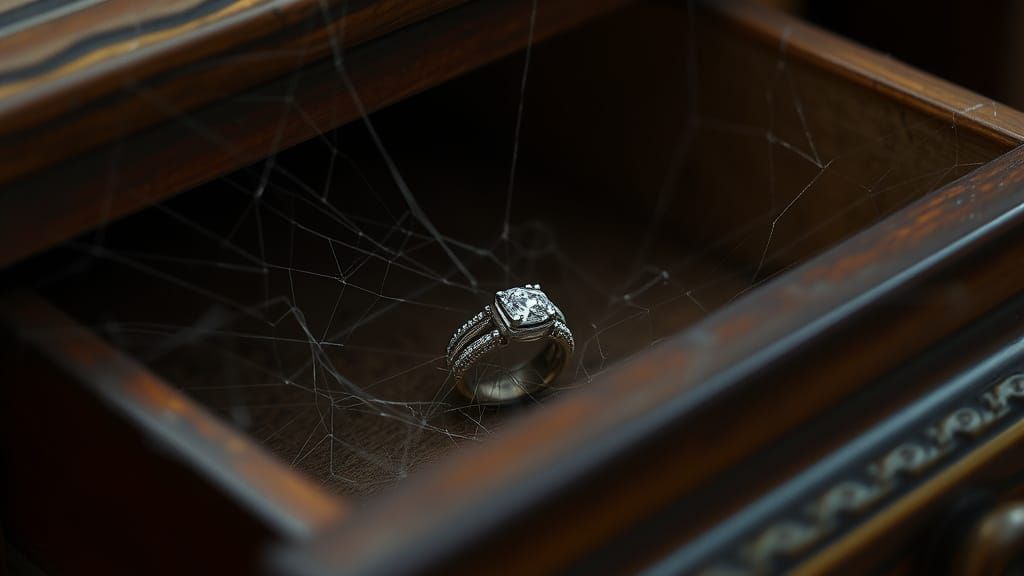 Forgotten Engagement Ring in Dusty Dresser Drawer