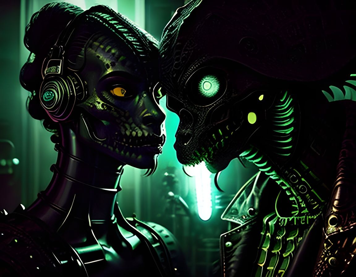 Surreal Creatures in Pulp Sci-Fi Ectopunk Style