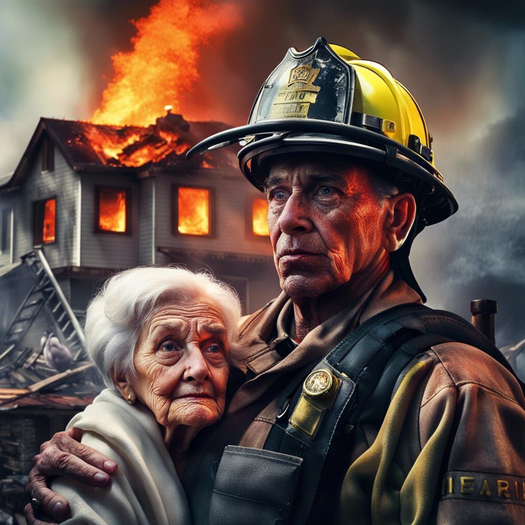 Fireman Rescues Grandma From Burning Building
