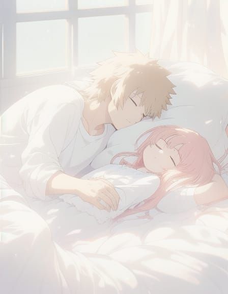 Tender Family Morning Scene in Anime Style