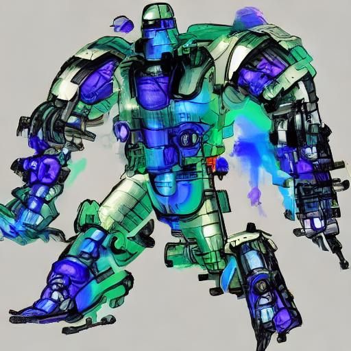 Robotic Combat in a Neon Lit Arena