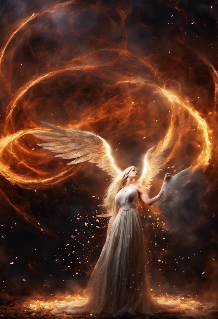 Angelic Vision in Ember Vortex