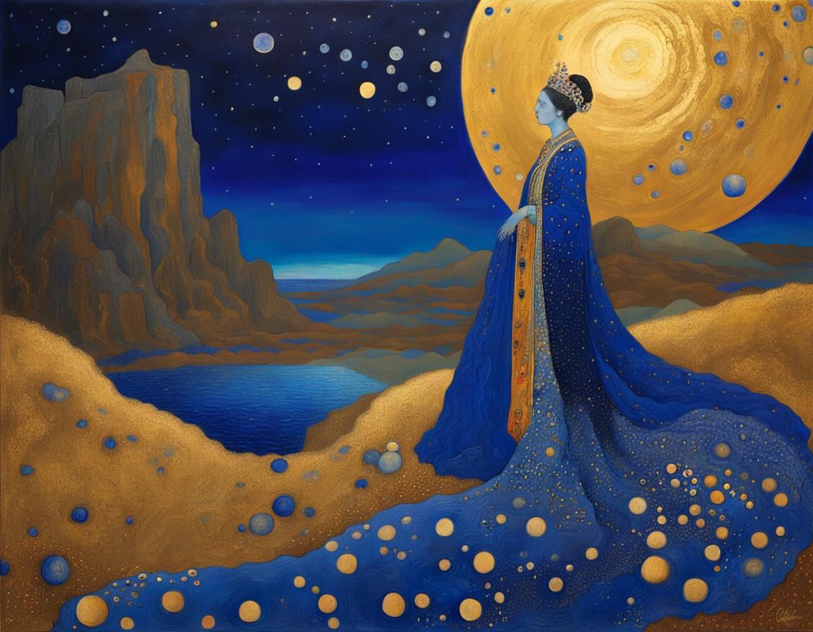 Ethereal Queen by Oasis in Symbolist Painting Style