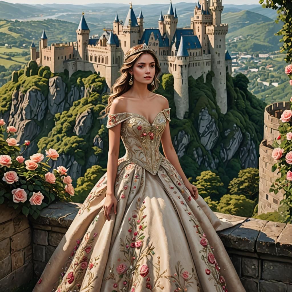 Alina in majestic castle