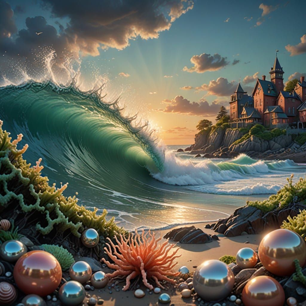 Siren of the Sea in Vibrant, Hyperrealistic Style