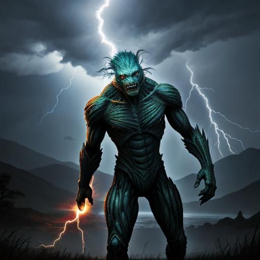 Spectacular Lightning Creature Unleashes Electric Fury