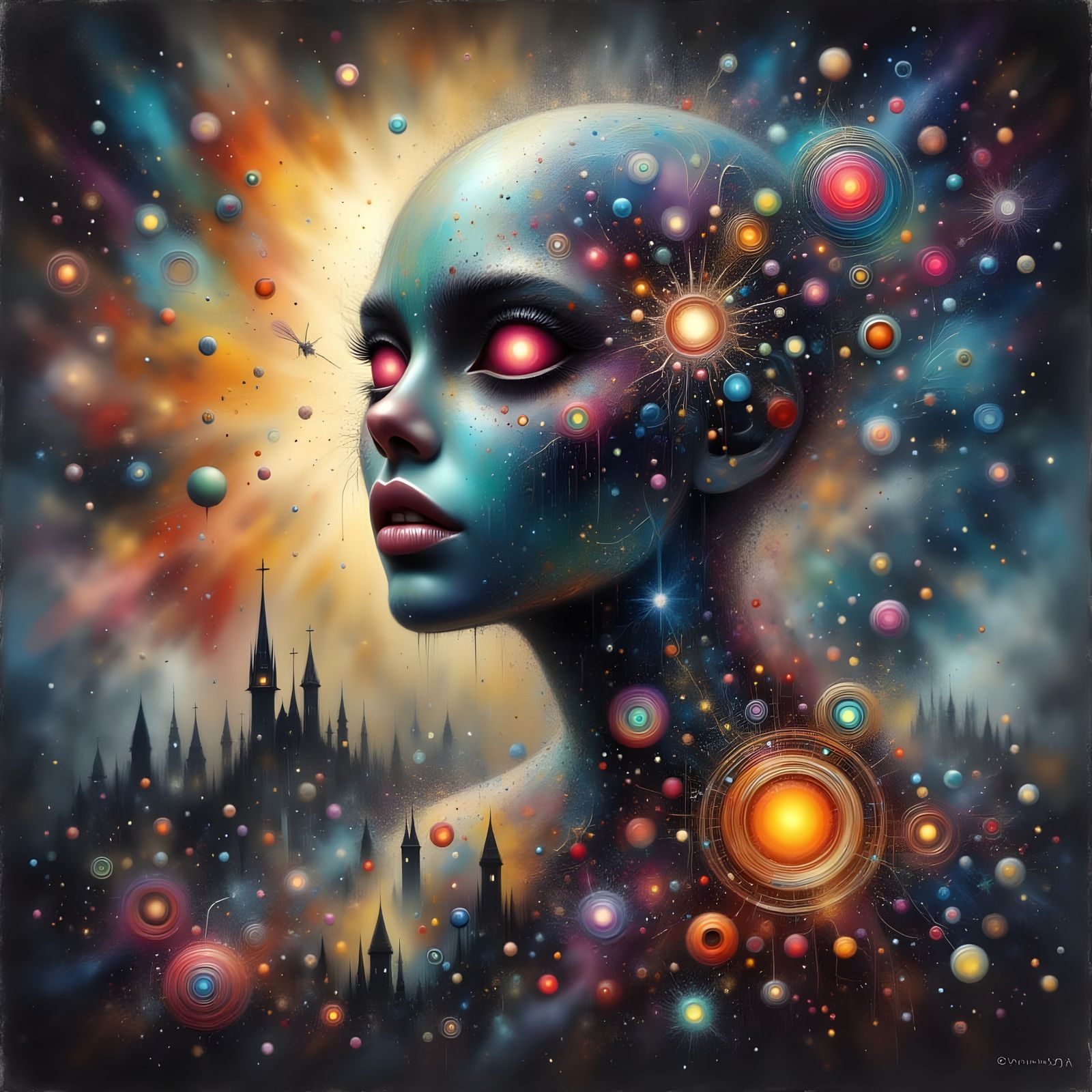 Celestial Beauty Shines Bright with Whimsical Elements