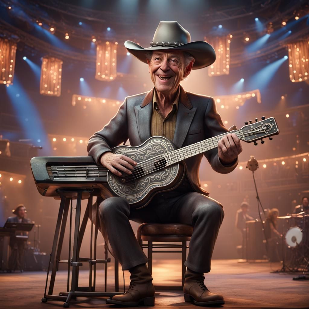 Philip Glass Plays Steel Guitar, Digital Art