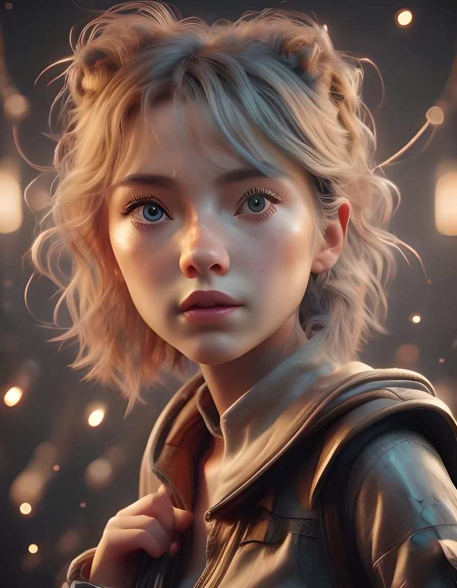 Playful CGI Portrait in Vibrant Colors